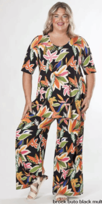 buto broek black multi tropics