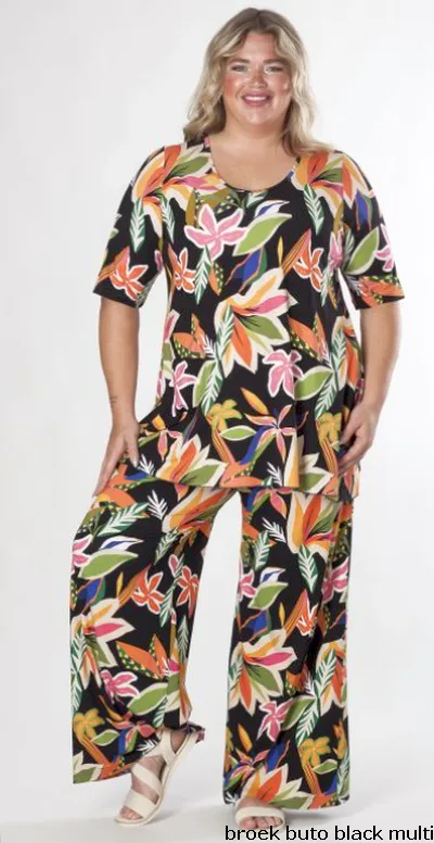 buto broek black multi tropics